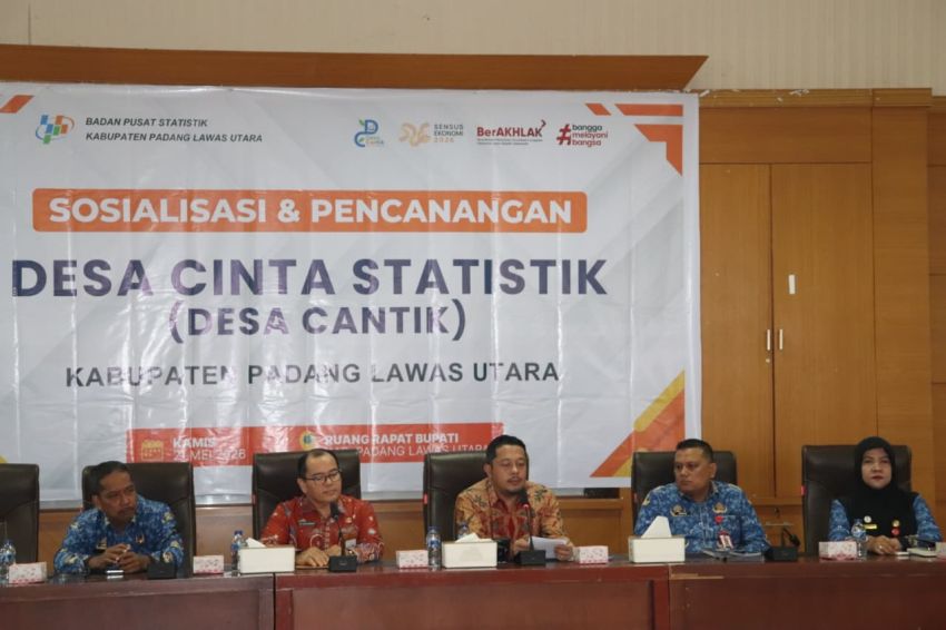 Menuju Desa Modern, Bupati Paluta Reski Basyah Harahap Resmikan Program Desa Cinta Statistik 2026