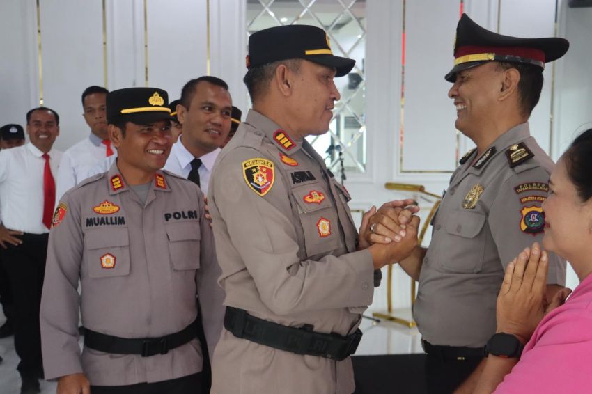AIPTU Daulat Matondang Naik Pangkat Pengabdian Menjadi IPDA, Ini Pesan Kapolres Tapsel AKBP Yon Edi Winara