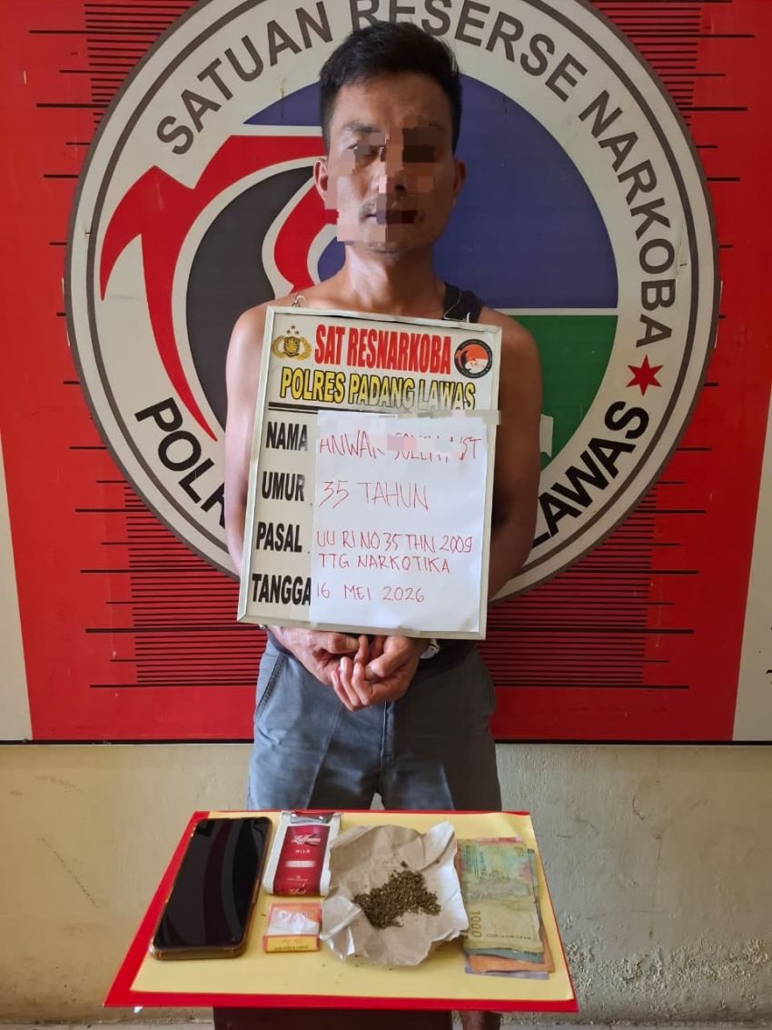 Nekat Edarkan Ganja di Tengah Kota, ASN Diciduk Tim Opsnal Polres Palas