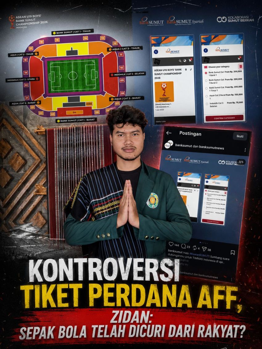 &ldquo;Sepakbola Telah Dicuri dari Rakyat&rdquo;, Publik Soroti Transparansi Harga Tiket ASEAN U-19 Boys&rsquo; Championship 2026