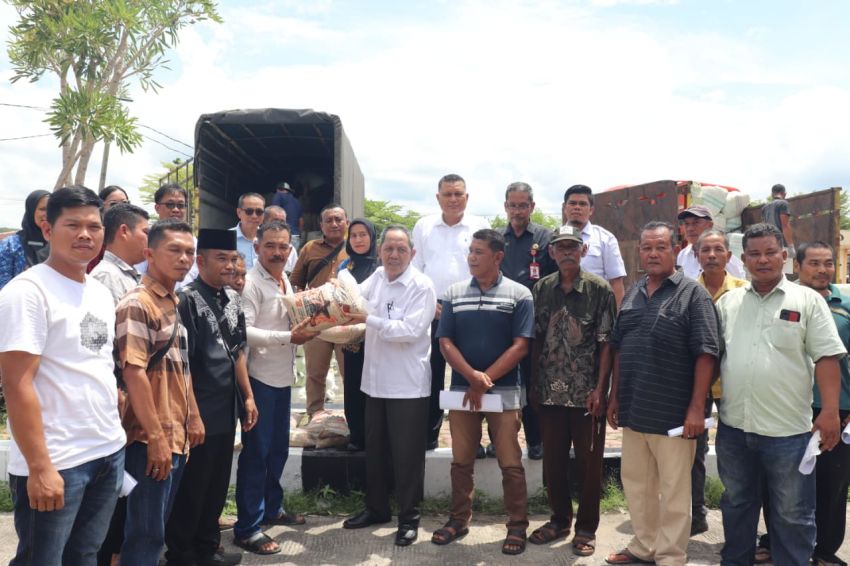 Kabar Baik untuk Petani! Wabup Paluta Basri Harahap Serahkan 100 Ton Benih Padi, Ketahanan Pangan Diperkuat
