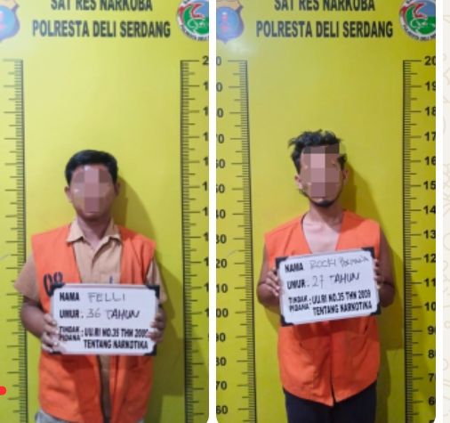 Sat Res Narkoba Polresta Deli Serdang Bersama Polsek Pantai Labu Ungkap Kasus Sabu di Desa Sei Tuan, Dua Pria Diamankan
