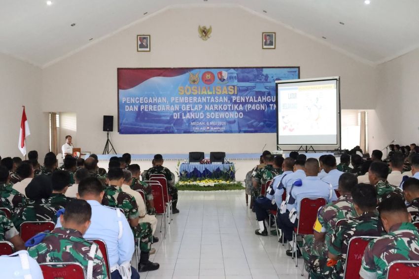Perangi Narkotika, Lanud Soewondo Perkuat Benteng Prajurit TNI AU di Wilayah Medan