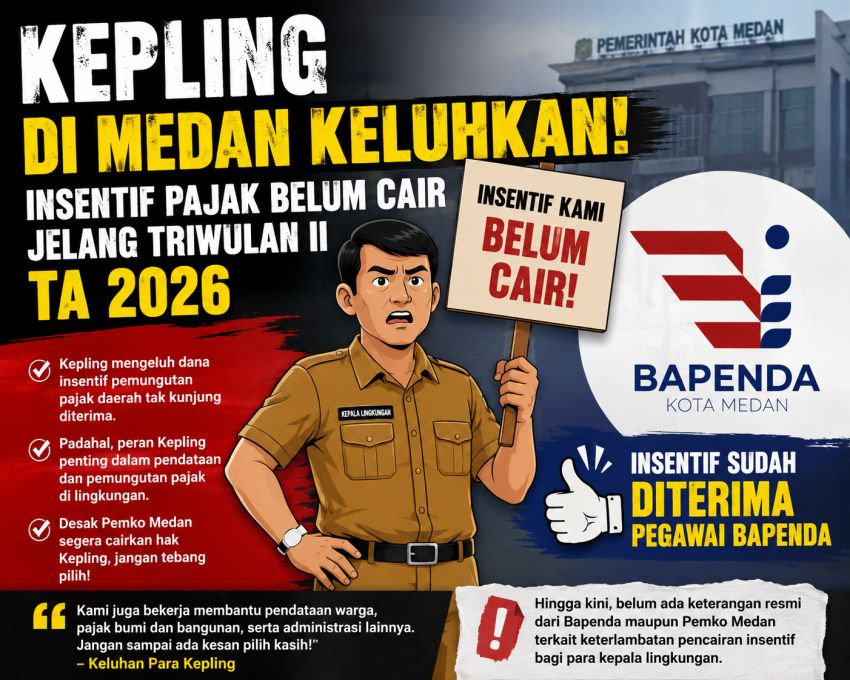 Kepling Medan Meradang, Upah Pungut Tak Cair Saat Pegawai Bapenda Diduga Sudah Menikmati