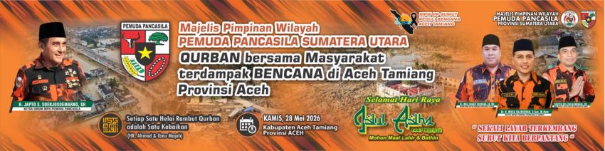 MPW Pemuda Pancasila Sumut Salurkan 1.620 Bungkus Daging Qurban untuk Panti Asuhan dan Korban Banjir Aceh Tamiang