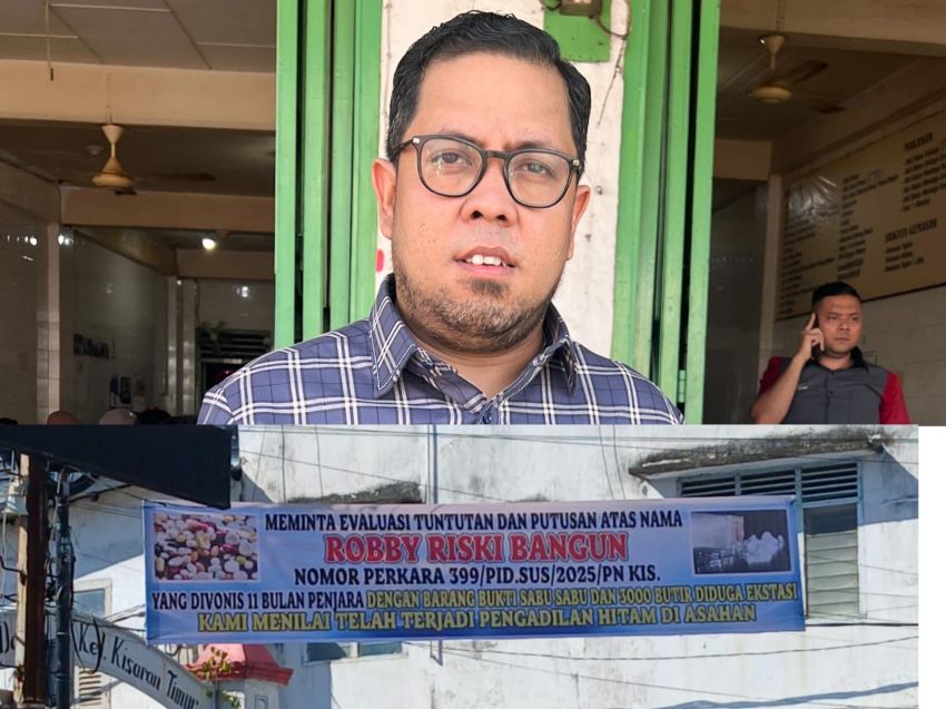 Spanduk Protes Bermunculan di Kisaran : Vonis 11 Bulan untuk Pemilik Ribuan Pil Ekstasi Jadi Sorotan, Publik Curiga Ada Ketidakadilan Hukum