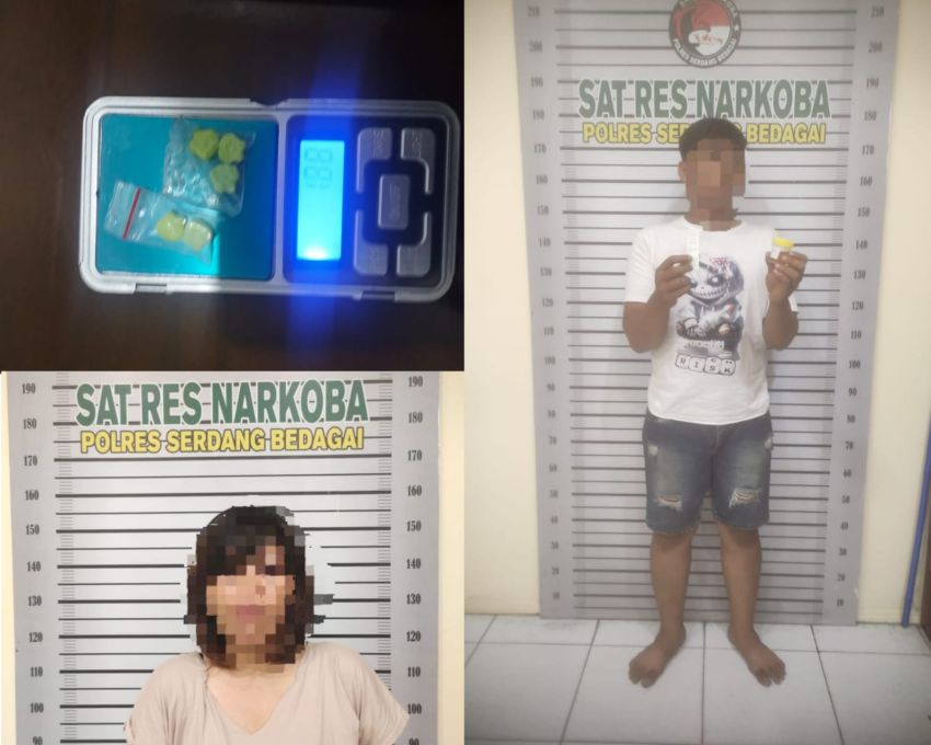Transaksi Terbongkar, Sat Narkoba Sergai Ringkus Dua Pengedar Ekstasi di Dolok Masihul