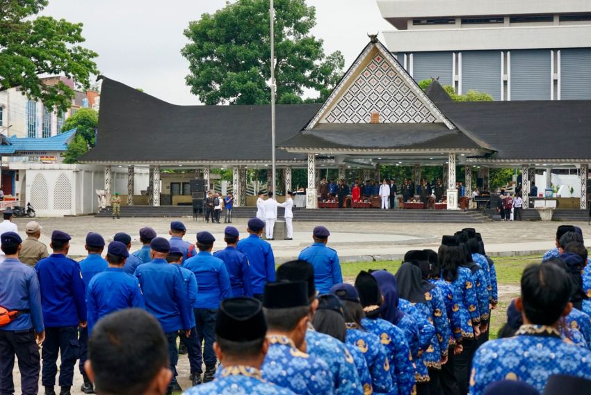 Pemko menggelar upacara Peringatan Harkitnas ke-118 Tahun 2026 di Lapangan Adam Malik