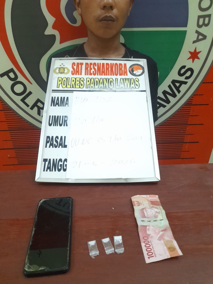 Digerebek Tim Opsnal Satresnarkoba Polres Palas, Pemuda 20 Tahun Diduga Edarkan Sabu di Barumun
