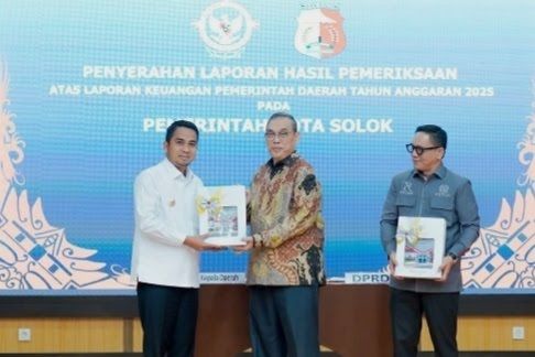 Kota Solok Kembali Raih Opini Wajar Tanpa Pengecualian (WTP) dari BPK.