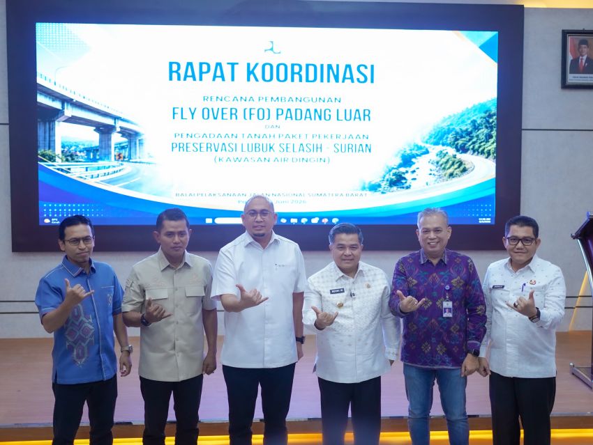 Bupati Solok Ikuti Rapat Koordinasi Perencanaan Pembangunan Fly Over Padang Luar dan Pengadaan Tanah Jalan Lubuk Selasih&ndash;Surian