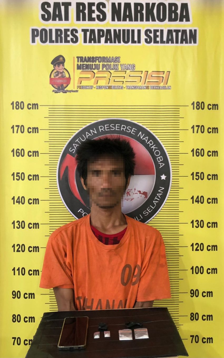 Kurir Sabu Dibekuk di Saipar Dolok Hole, Polres Tapsel Ungkap Modus Imbalan Narkoba Gratis