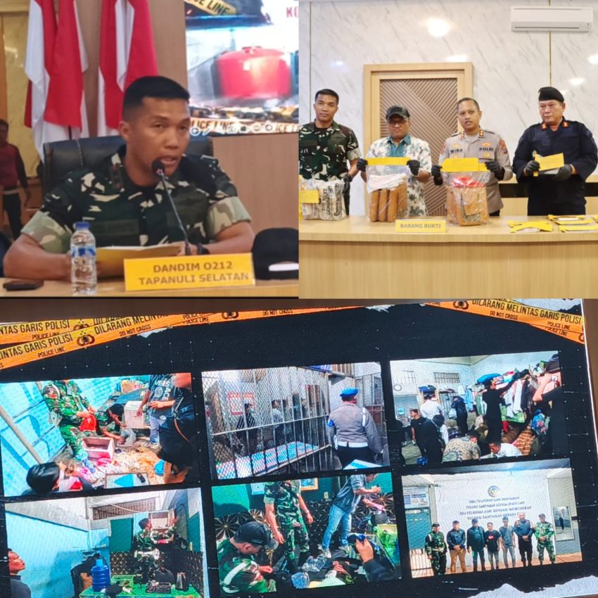 Razia Gabungan di Lapas Padangsidimpuan Bongkar Kasus Narkoba, Dandim 0212/Tapsel Tegaskan Komitmen Perang Total
