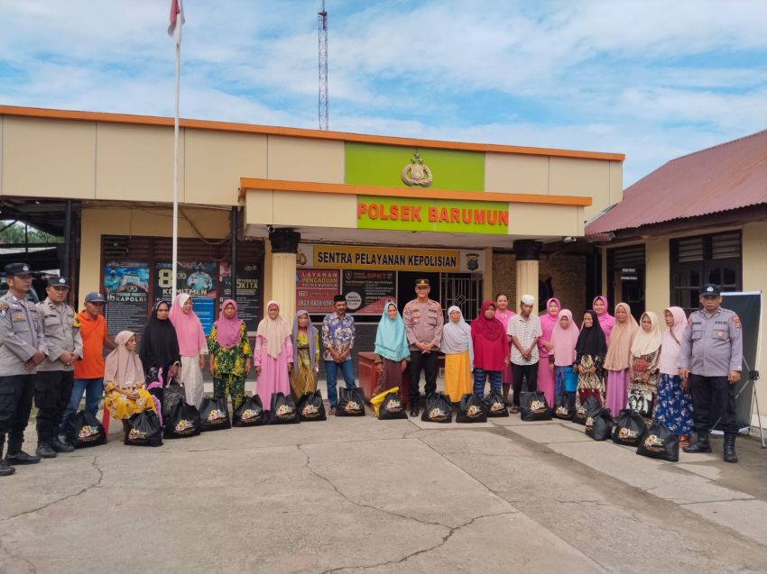 HUT Bhayangkara ke-80, Kepedulian Polsek Barumun Sentuh Hati Warga Padang Lawas