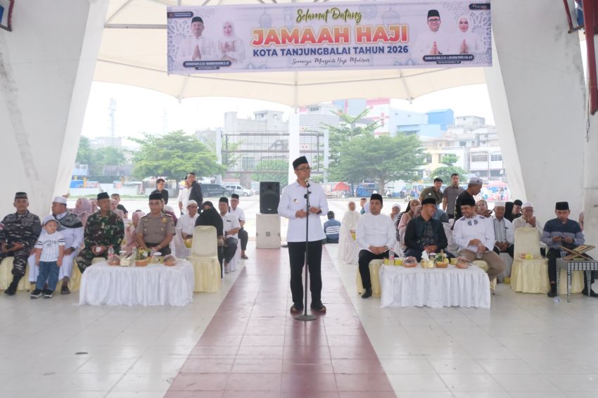 Pemko Tanjungbalai dan Forkopimda Sambut Kepulangan 130 Jamaah Haji