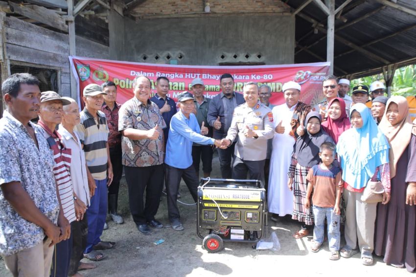 HUT Bhayangkara ke-80, Sinergi Pemkab Asahan dan Polres Asahan Jangkau Dusun Terpencil Belum Berlistrik
