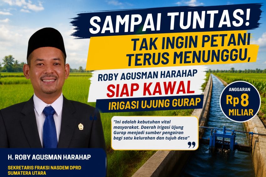 Sampai Tuntas! Tak Ingin Petani Terus Menunggu, Roby Agusman Harahap Siap Kawal Irigasi Ujung Gurap Rp8 Miliar