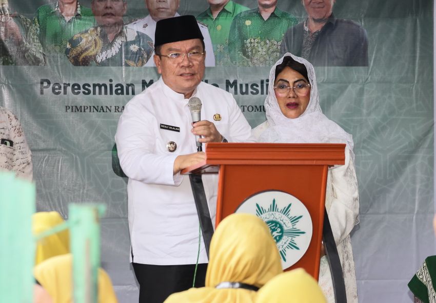 Wali Kota menghadiri Tabligh Akbar sekaligus Peresmian Mushollah Muslimat Pimpinan Ranting Muhammadiyah Tomuan
