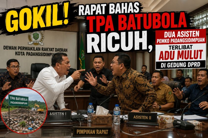 GOKIL! Rapat Bahas TPA Batubola Ricuh, Dua Asisten Pemko Padangsidimpuan Terlibat Adu Mulut di Gedung DPRD