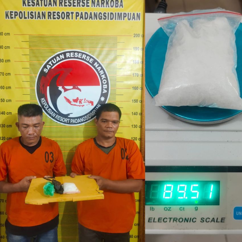 Perang Melawan Narkoba Terus Berlanjut, Polres Padangsidimpuan Ringkus Dua Residivis Pembawa Sabu