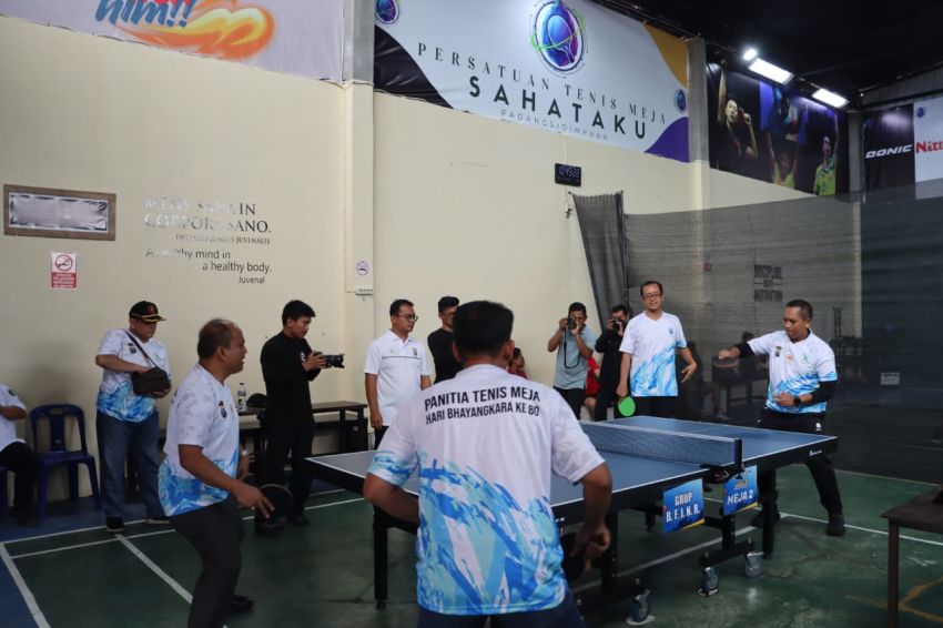 Meriah! Kapolres Padangsidimpuan Buka Turnamen Tenis Meja Cup 2026, Ratusan Atlet Siap Adu Skill