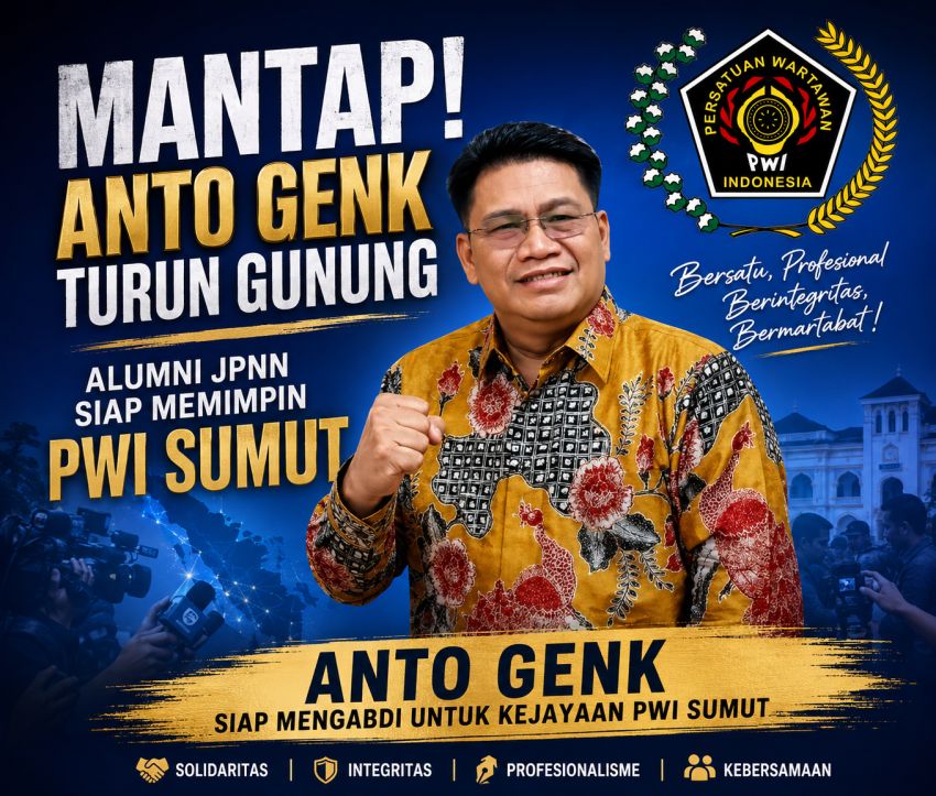 Alumni JPNN Turun Gunung, Anto Genk Didorong Maju Ketua PWI Sumut