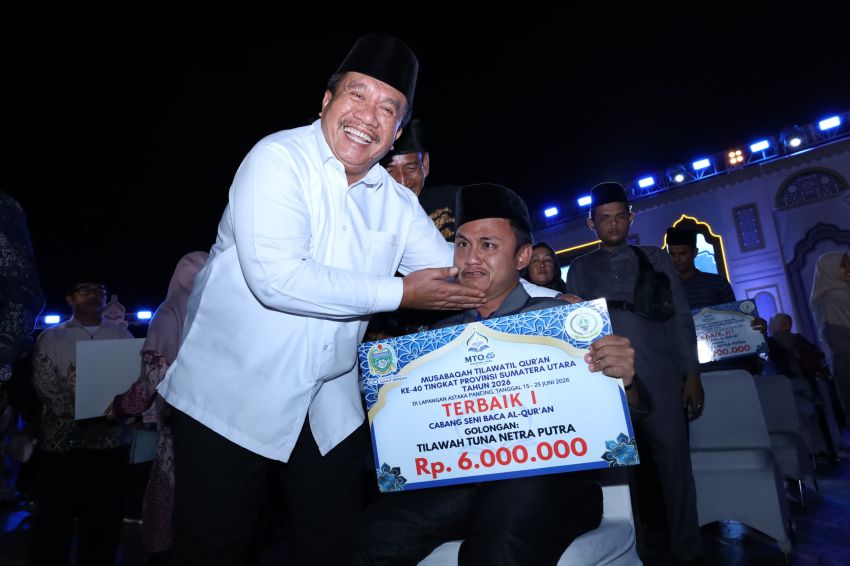 Bupati Asahan Hadiri Penutupan MTQ ke-40 Sumut, Kafilah Asahan Raih Juara Umum V dan 24 Penghargaan