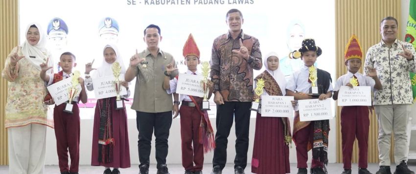 Lomba Bertutur 2026 Ditutup, Bupati Padang Lawas Dorong Generasi Muda Gemar Membaca