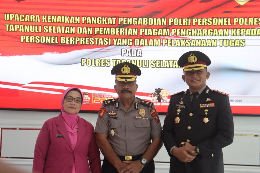 Kompol Tongan Siregar Resmi Naik Pangkat, Kapolres Tapsel: Bentuk Penghargaan atas Loyalitas dan Pengabdian