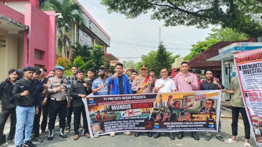 Jeritan Nelayan Terdengar, PMII Geruduk Polda Sumut dan Pertamina Patra Niaga Sumbagut Soal Penyalahgunaan BBM