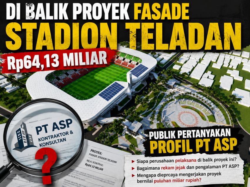 Di Balik Proyek Fasade Stadion Teladan Rp64,13 Miliar, Publik Pertanyakan Profil PT ASP