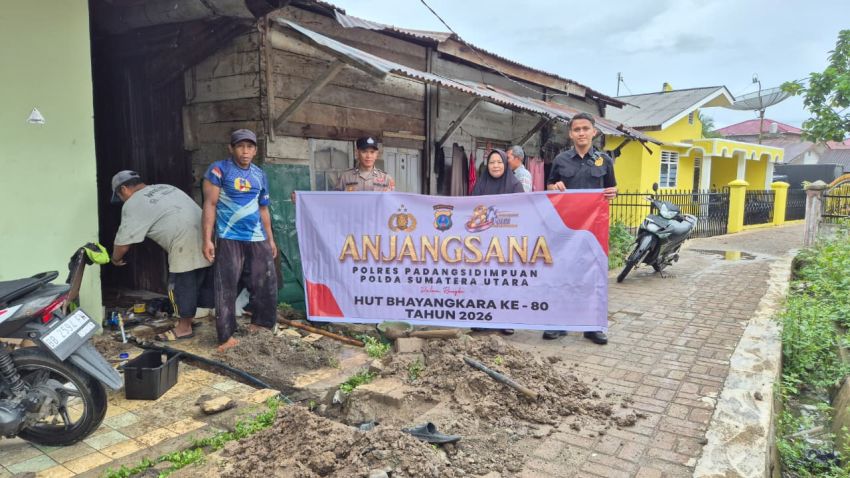 Jelang HUT Bhayangkara ke-80, Kapolres Padangsidimpuan Santuni Warakawuri Almarhum Bripka Dazwir