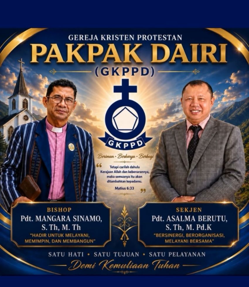 Pdt Mangara Sinamo,M.Th Resmi Dilantik  Jadi Bishop GKPPD Masa Bakti Tahun 2026-2031