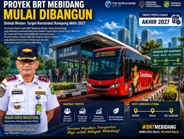 BRT Mebidang Masuki Tahap Konstruksi, 273 Bus Disiapkan Layani 12 Koridor