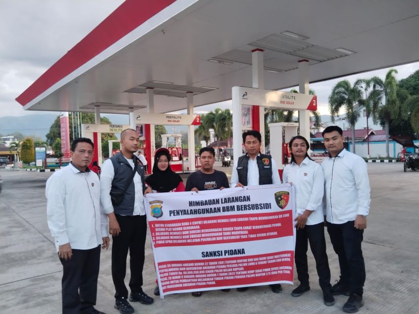 BBM Subsidi Tak Boleh Disalahgunakan, Polres Padang Lawas Pasang Peringatan Keras di SPBU