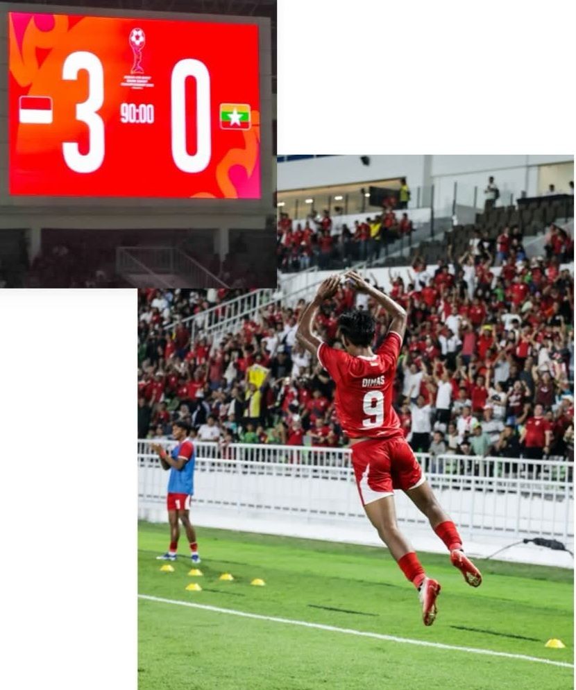Tim Garuda Muda Menang Telak 3-0 atas Myanmar