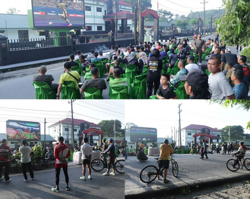 Nobar Piala Dunia 2026 di Car Free Day Kisaran, Dandim 0208/Asahan Pererat Silaturahmi Bersama Warga