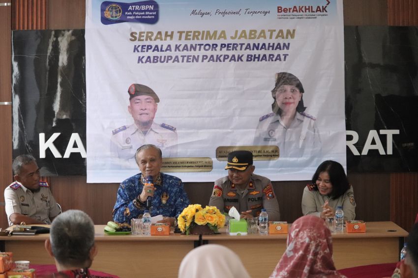 Wabup Menghadiri Pisah Sambut Kepala BPN Pakpak Bharat