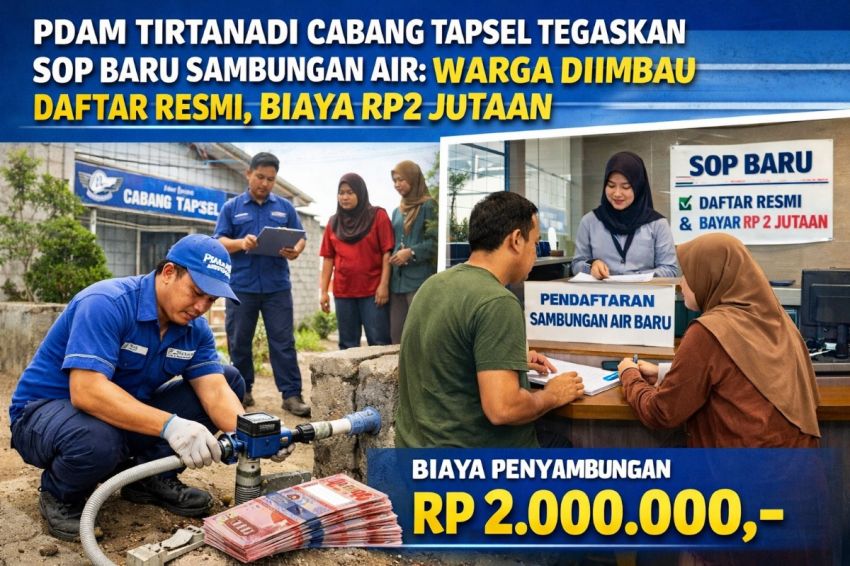 PDAM Tirtanadi Cabang Tapsel Tegaskan SOP Baru Sambungan Air: Warga Diimbau Daftar Resmi, Biaya Rp2 Jutaan