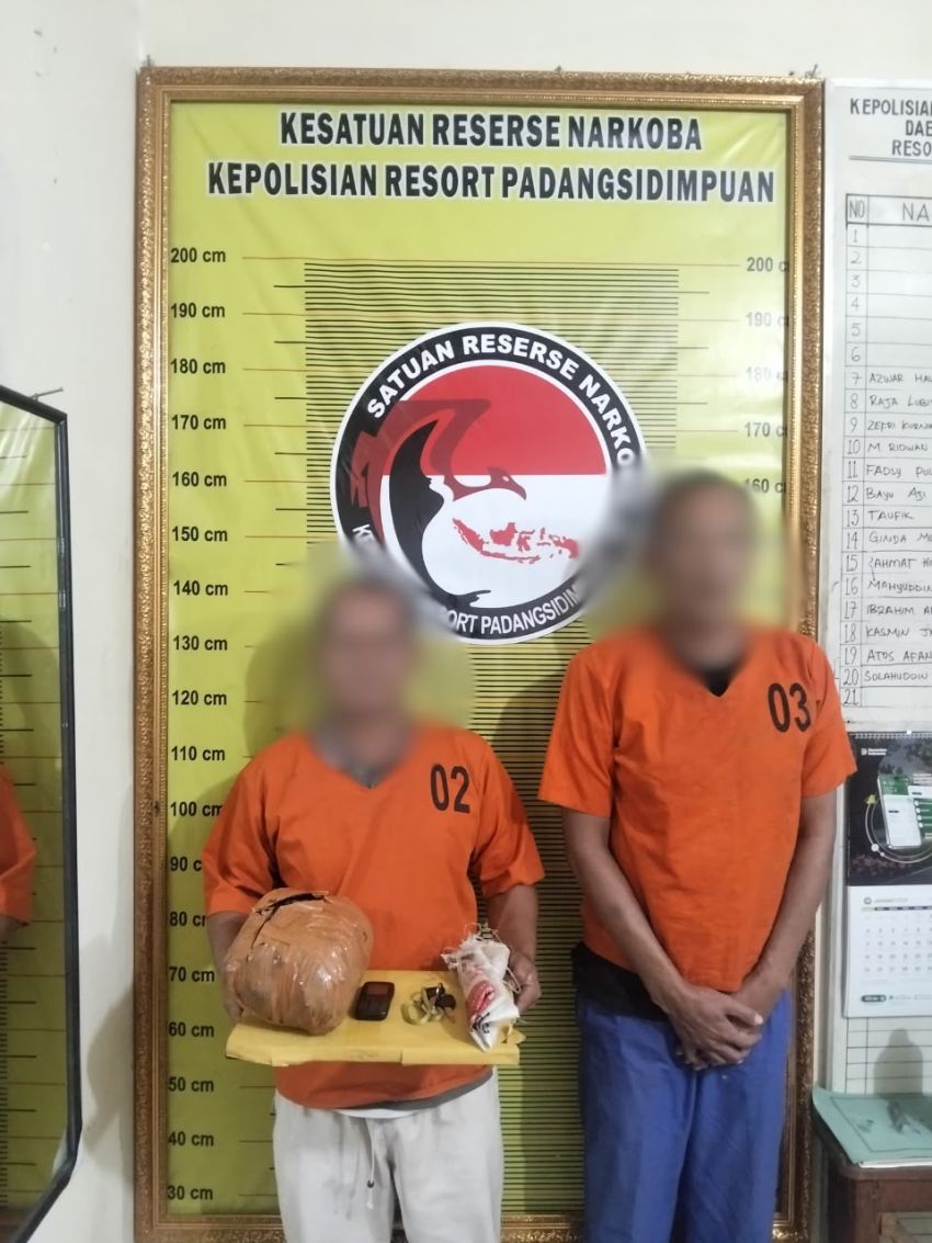 Satu Bal Ganja dalam Jok Motor Terbongkar, Satresnarkoba Polres Padangsidimpuan Ringkus Dua Pria