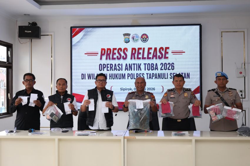 14 Kasus Narkoba Diungkap dalam Operasi Antik Toba 2026, Polres Tapsel Selamatkan Ribuan Warga dari Bahaya Narkotika