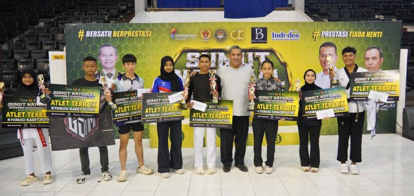 Taekwondo Berastagi Juara Umum SNTC, Raih Piala DPR RI DR. H. Musa Rajekshah