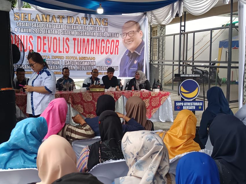 Antonius Tumanggor Ajak Warga Karang Berombak Peduli Kesehatan