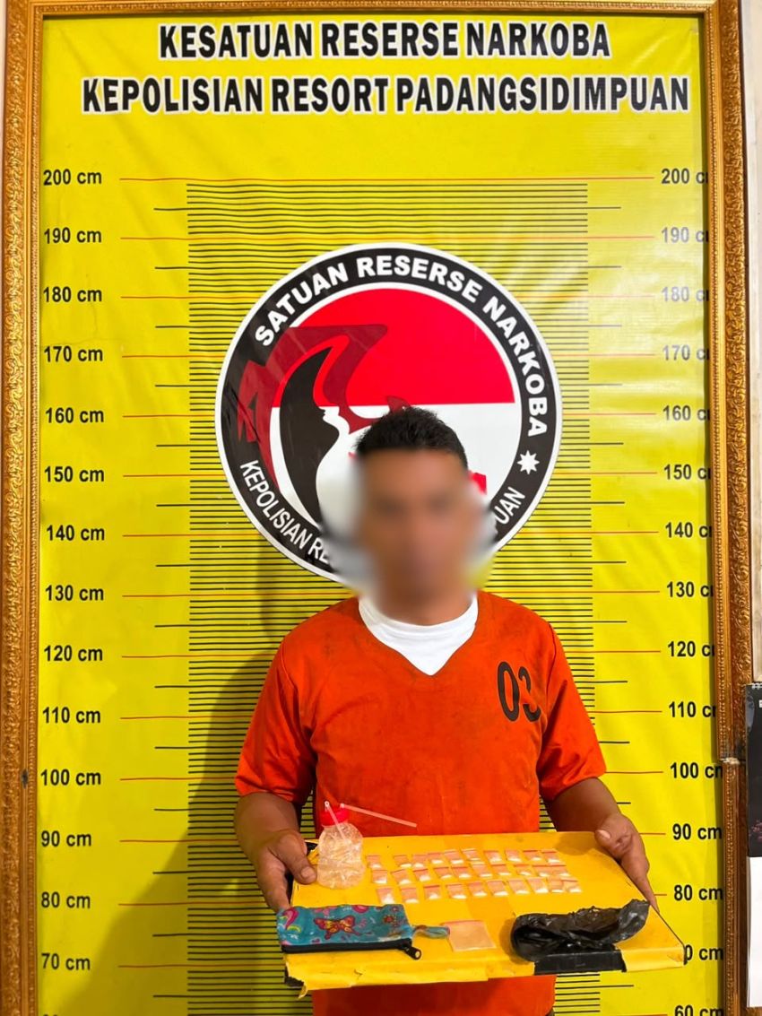 Edarkan Sabu di Pasar Hutaimbaru, Residivis Dibekuk Satresnarkoba Polres Padangsidimpuan