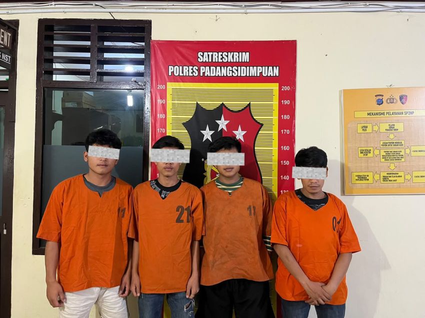 Tegur Orang Mabuk, Pemuda Ini Malah Dikeroyok dan Ditikam, 4 Pelaku Ditangkap Satreskrim Polres Padangsidimpuan