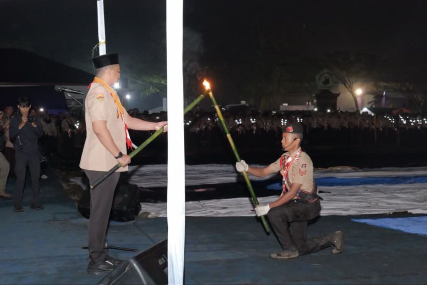 Bupati Asahan Hadiri Api Unggun Jamdasu XI Sumut, Kobarkan Semangat Generasi Muda Berkarakter