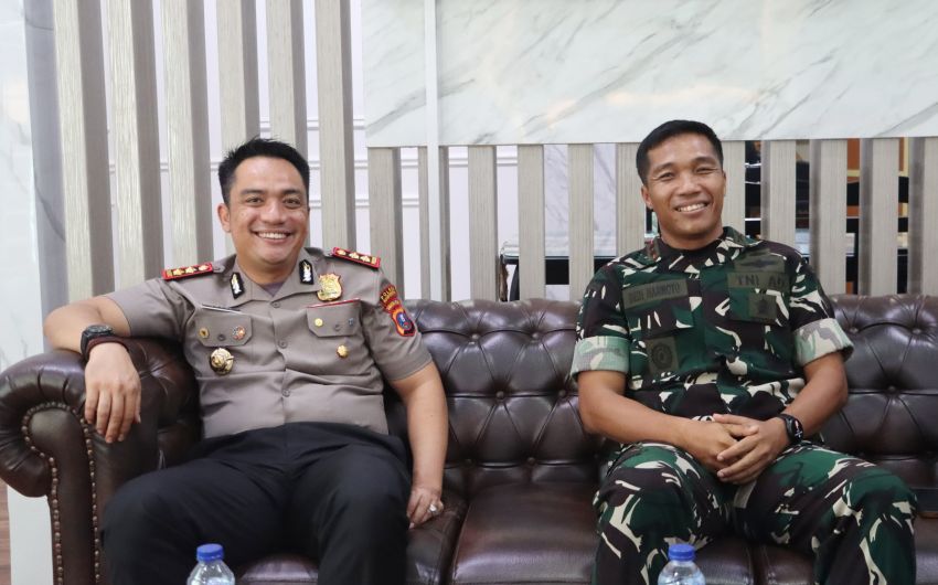 Kapolres Padangsidimpuan AKBP Noval N.G. Desky Terima Silaturahmi Dandim 0212/TS, Perkuat Sinergitas TNI-Polri Jaga Kondusivitas Daerah