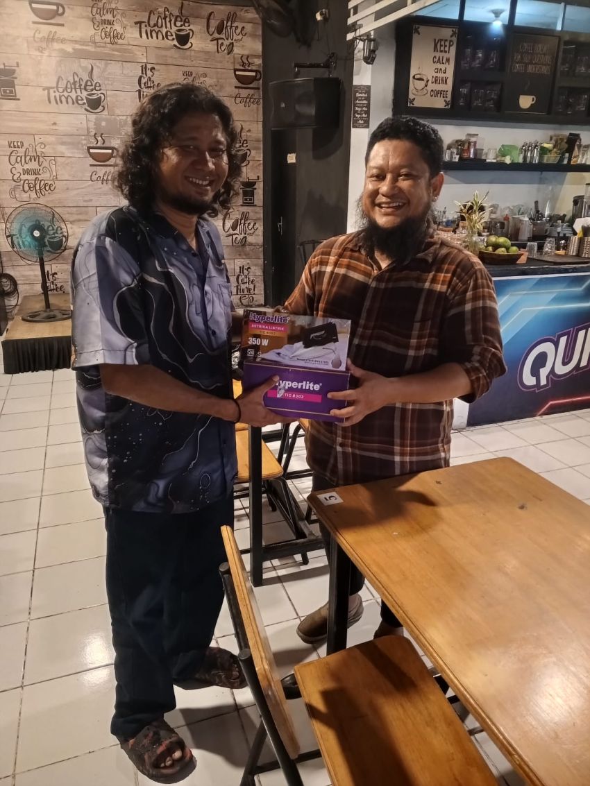 Garage Kopi Sumbang Dua Unit Setrika untuk Semarakkan Lucky Draw Family Gathering JMSI Sumut