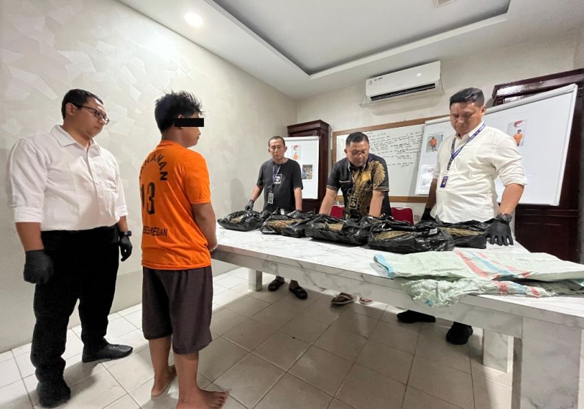 Polrestabes Medan Amankan Seorang Tersangka Pengedar Narkoba 9,4 Kg Barang Bukti di Sita.