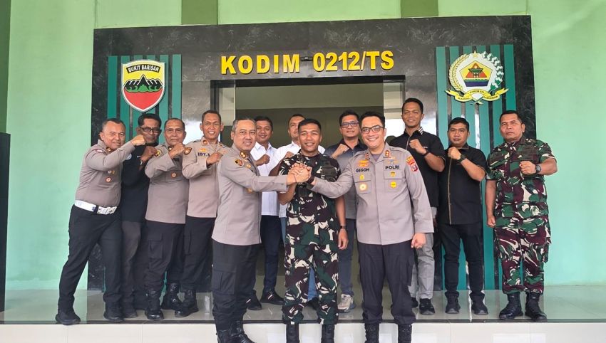 Kompak! Dua Kapolres Sambangi Kodim 0212/Tapsel, TNI-Polri Perkuat Barisan Jaga Sinergitas dan Stabilitas Tabagsel